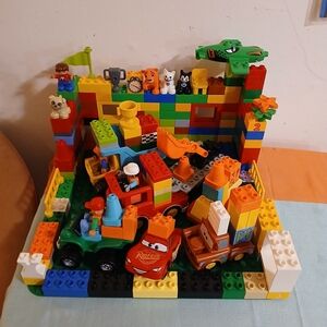 Duplo LEGO Mix Lot:Cars  Construction Vehicles, Animals Figures